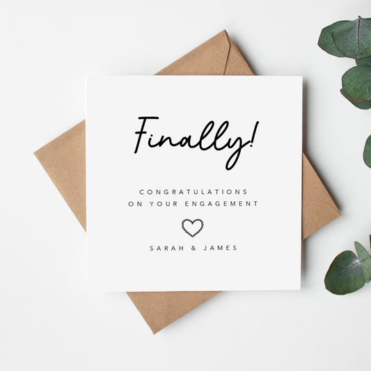 'Finally' Personalised Engagement Card
