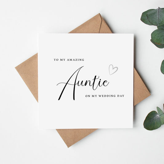 Wedding Day card for Auntie