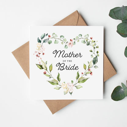 Mother of the Bride Card - Heart Wreath