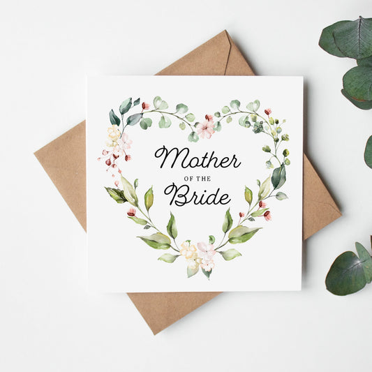 Mother of the Bride Card - Heart Wreath