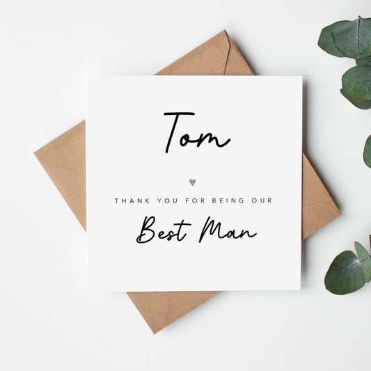Thank You Best Man Card - Personalised