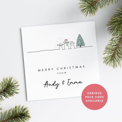 Minimalist Snowman Pack of Christmas Cards