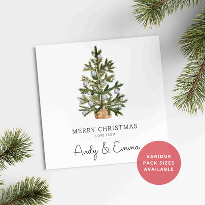 Simple Rustic Christmas Tree Pack of Christmas Cards